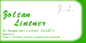 zoltan lintner business card